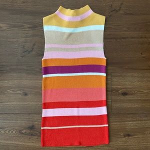 Ann Taylor Striped Dolman Sleeveless Top